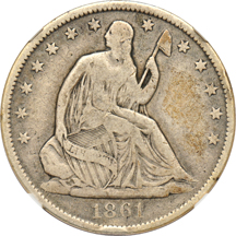 1861-O CSA Obverse NGC F-15.