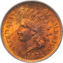 1871 PCGS MS-64.