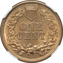 1860 Pointed Bust NGC MS-64.