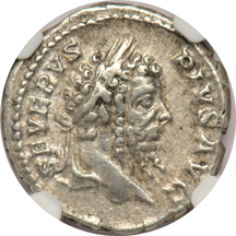 Ancient - Roman Empire - Eight different Septimus Severus Denarii, all NGC.