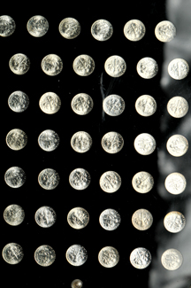 Set of Roosevelt dimes, complete from 1946 through 1964-D, in a Capital Plastics case.