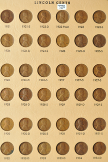 Collection of Lincoln cents in a Dansco 7100 album.