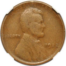 1922 Strong Reverse NGC VF-20 BN.