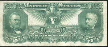 1896 $5 VF.