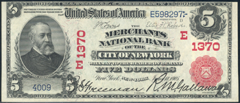 1902 $5 New York, NY Charter# 1370 Red Seal PCGS CU-62.