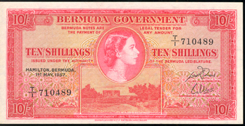 Bermuda - Three circulated type notes, as described.