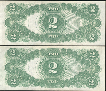 Pair of Sequential 1917 $2 CU.