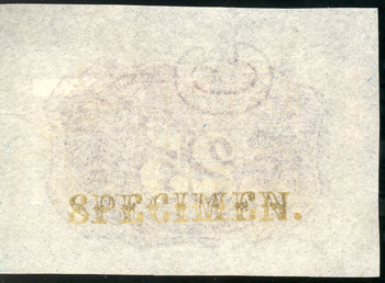 25-cent Second Issue Back Proof, Wide Margin CHCU.