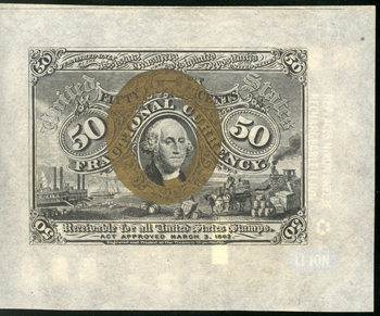 50-cent Second Issue Front Proof CHCU.