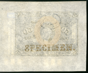 50-cent Second Issue Front Proof CHCU.