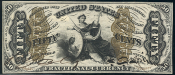 50-cent Third Issue Front Proof PCGS CHCU-63.