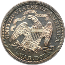 1873 No Arrows PCGS PF-64.