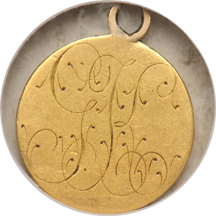 Love Tokens - 1898 gold coin, as described