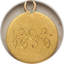 Love Tokens - 1898 gold coin, as described