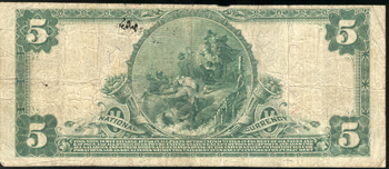 1902 $5.00. Columbia, MO Charter# 1770 Blue Seal. F.