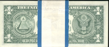 Pack of a hundred 1969-D $1 St. Louis Stars, all CHCU.