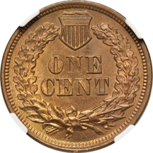 1869 NGC MS-64 BN.