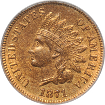 1871 PCGS Genuine, code 91.