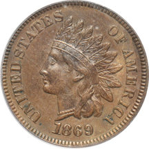 1869 PCGS Genuine, code 94.