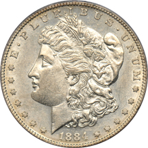 1884-S PCGS AU-55.