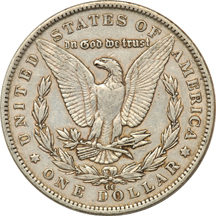 Collection of Morgan silver dollars, 1878 through 1890-CC, in a Dansco 7178 album.