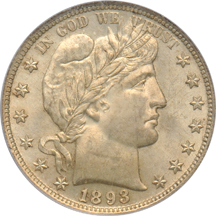 1893 PCGS MS-64.