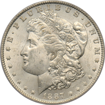 1887/6-O PCGS MS-63.