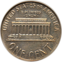 1968-S Proof Lincoln cent on a dime planchet NGC PF-65.