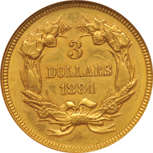 1884 ANACS AU-58.