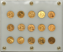 Complete collection of Indian quarters eagles in a Capital Plastics holder.