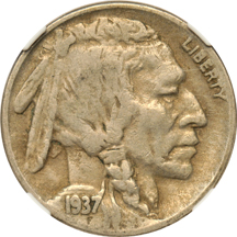 1937-D 3 Legged NGC VF-25.