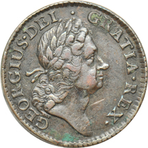 1723 Wood's Hibernia halfpenny XF.