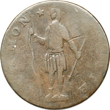 1788 Massachusetts cent, no period, F.