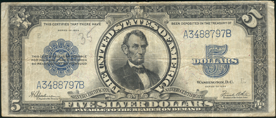 1923 $5 F.