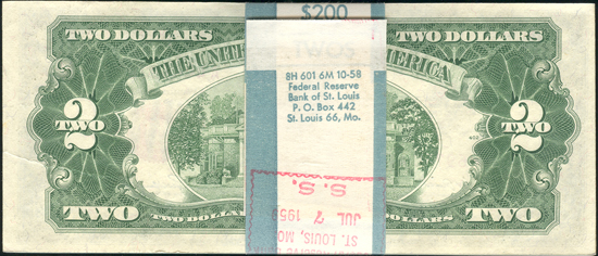 Pack of 1953 $2 CHCU.