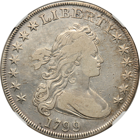 1799 (B-7, BB-156, R.4) NGC VF details/improperly cleaned.