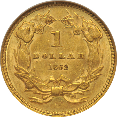 1862 ANACS AU-58.