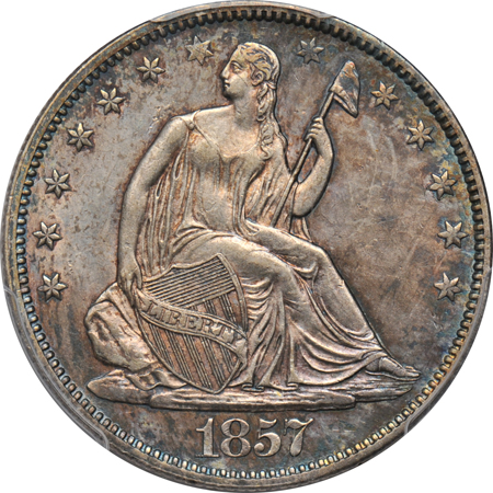 1857 PCGS AU-58.