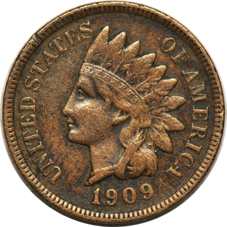 1909-S Indian cent, and a 1922-Plain, weak reverse, both Fine details.