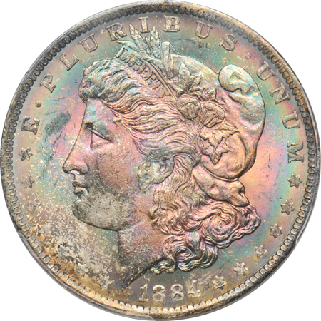 Colorful 1884-O PCGS MS-64.