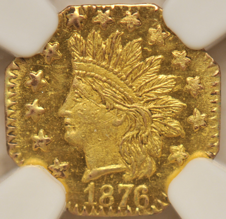 1876 50-cent Octagonal Indian (BG-951, R.5+) NGC MS-65.