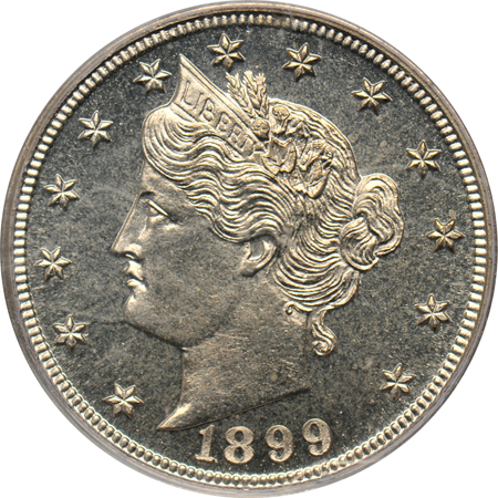 1895 and 1899, both PCGS PF-64.