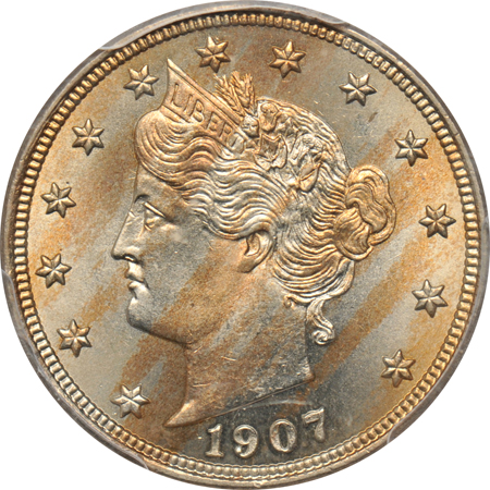 Five different dates certified MS-64 by PCGS.