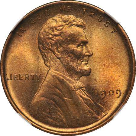 Six different Philadelphia issue certified "Red-Brown" Lincoln cents.