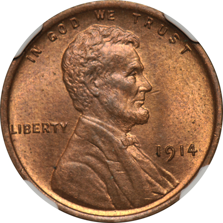 Six different Philadelphia issue certified "Red-Brown" Lincoln cents.