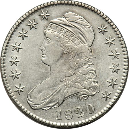 Seven Bust half-dollars.