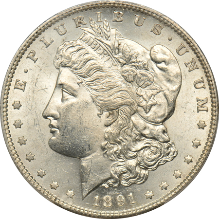 1887-S, 1891-S, and 1904, all PCGS MS-62.