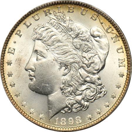 1884-O, 1896, and 1898, all PCGS MS-65.