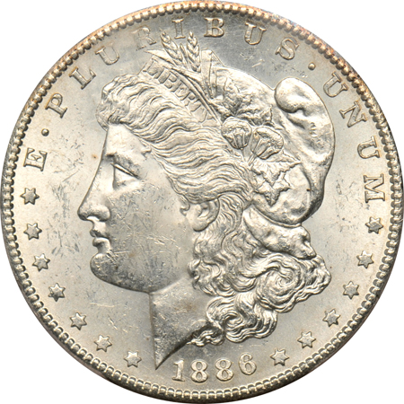 1886-S and 1890-S, both PCGS MS-62.