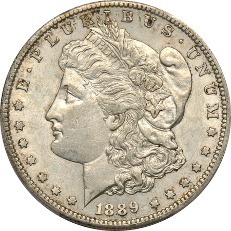 1889-S, 1897-O, and a 1900-S, all PCGS AU-58.